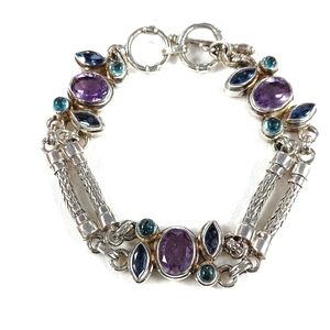 Sarda Sterling Silver and Amethyst Bracelet